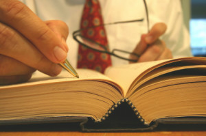 Reading a book