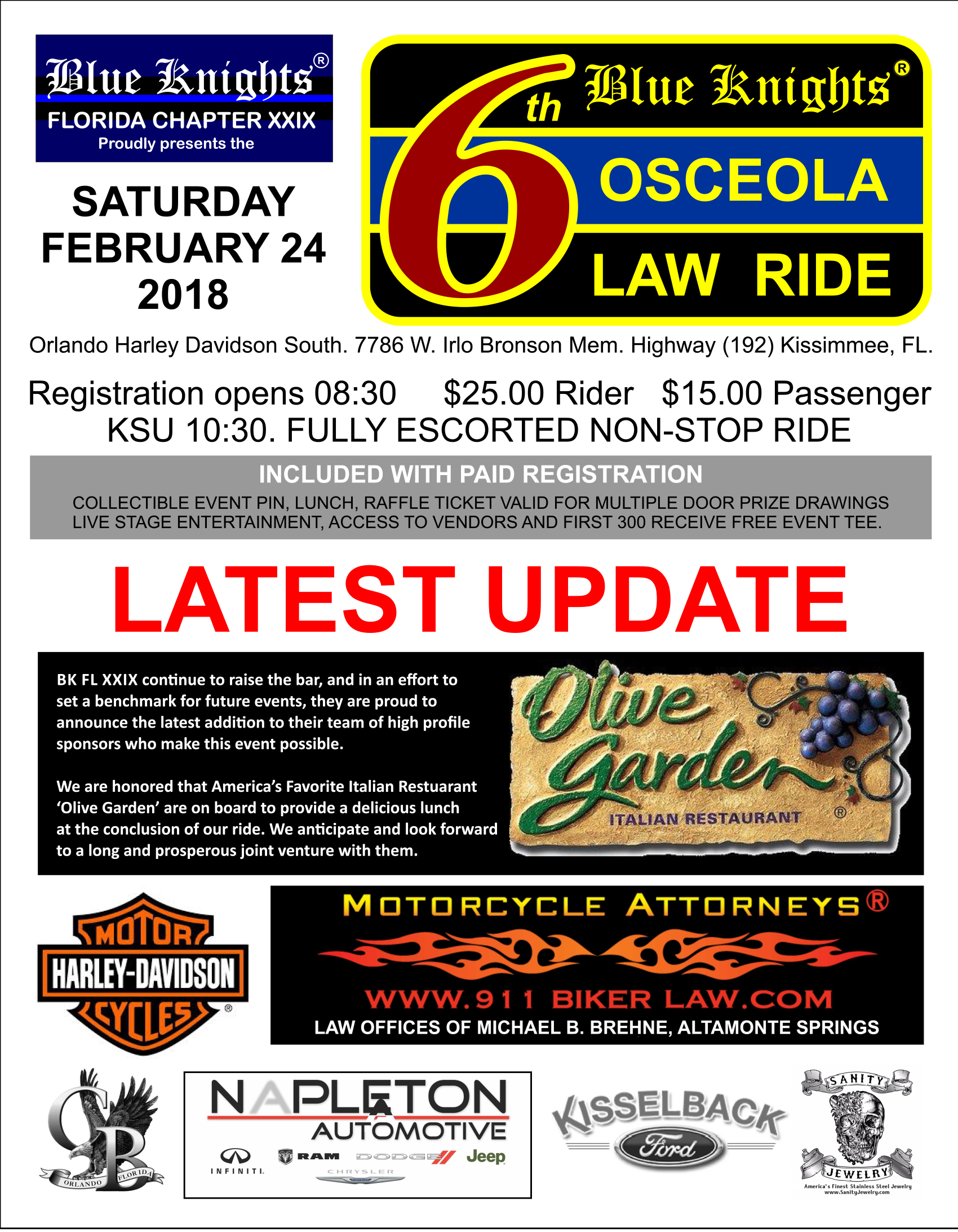 6th Blue Knights Osceola Law Ride