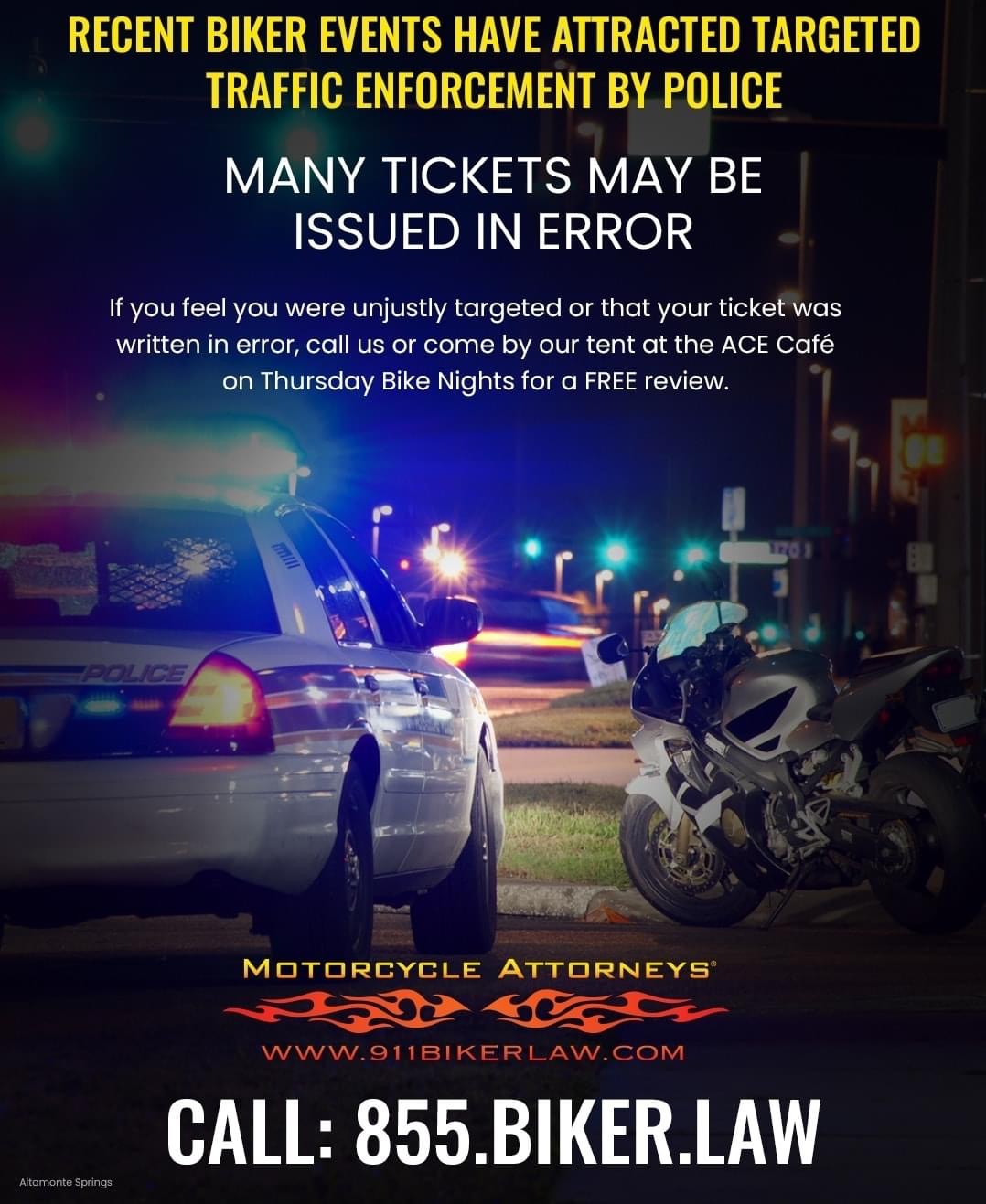 Picture for Stop By Ace Café  On Thursdays For Help With Motorcycle Tickets