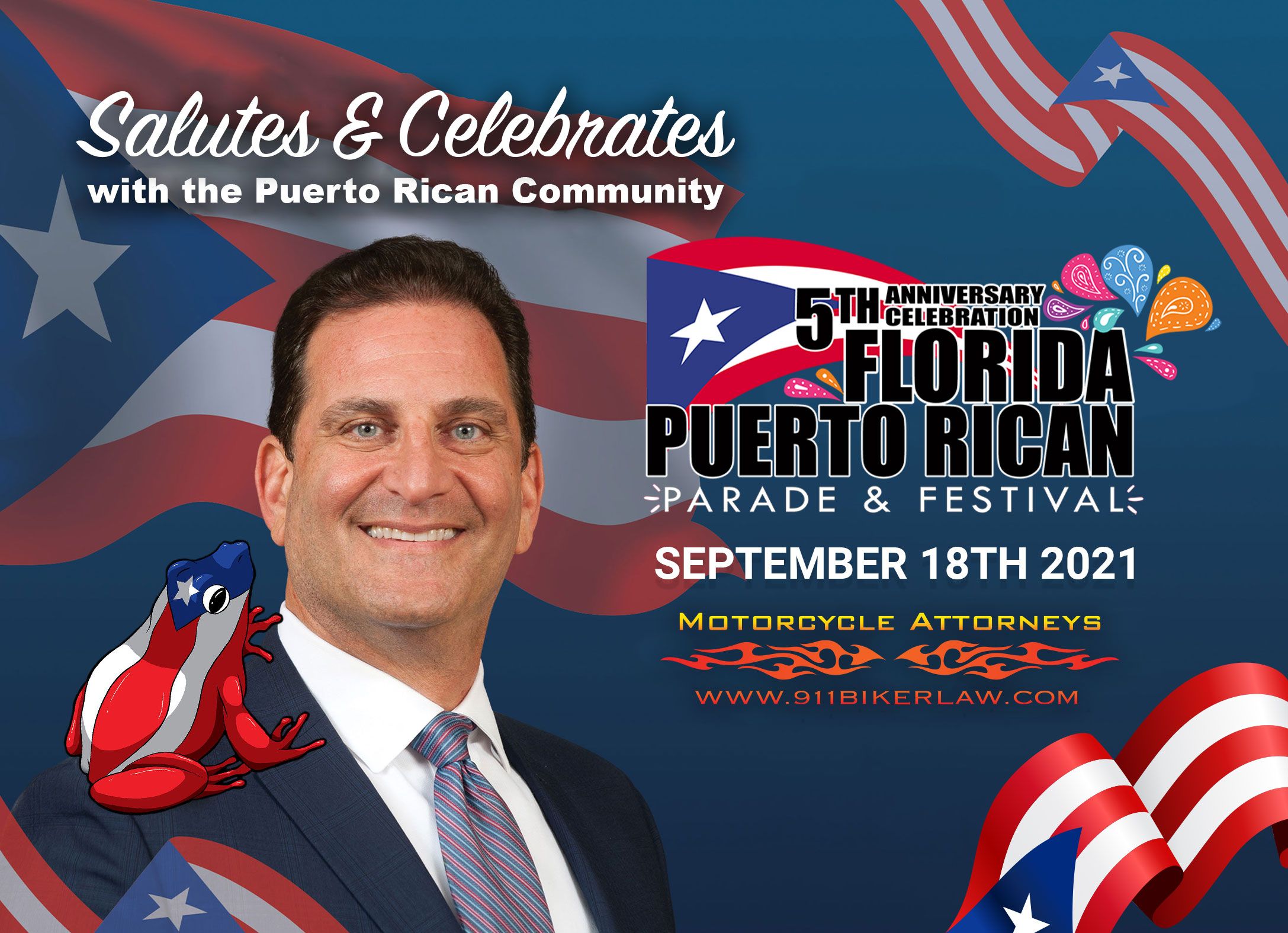 Join 911 Biker Law At The Florida Puerto Rican Parade & Festival